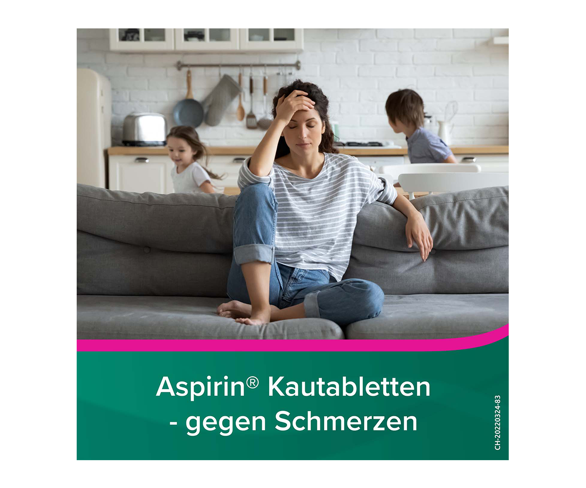 Aspirin Kautabletten - gegen Schmerzen 